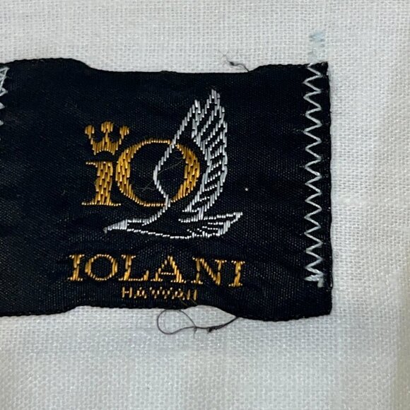 Vintage 1970's Iolani Hawaiian Aloha Shirt White - Beautiful Cond. - Men's M - Picture 8 of 9